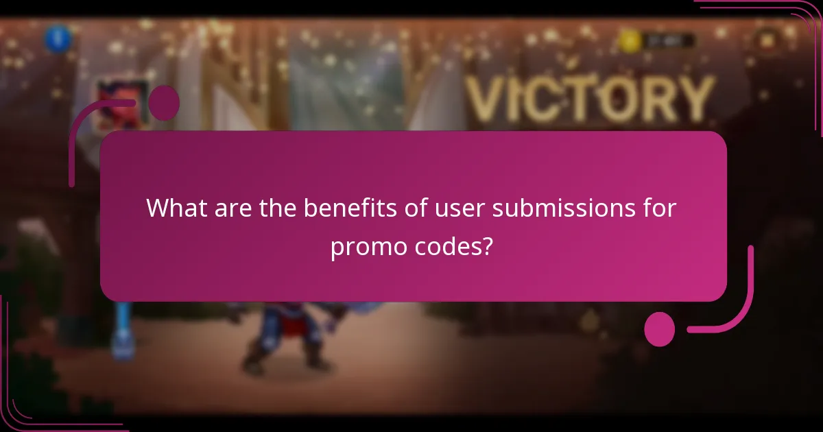 What are the benefits of user submissions for promo codes?