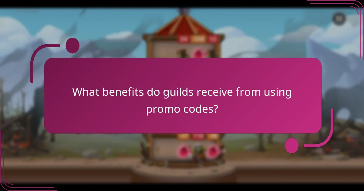 What benefits do guilds receive from using promo codes?