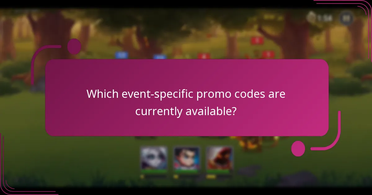 Which event-specific promo codes are currently available?